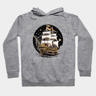 Pirate Ship Voyage Beauty Nature Ocean Discovery Hoodie